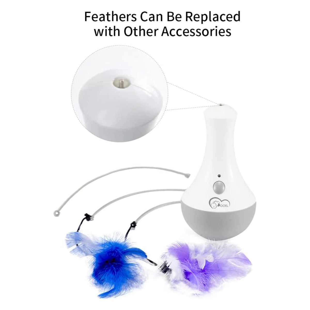 Interactive Feather Teaser Toy for Cats