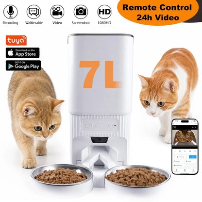 7L Smart Pet Feeder with HD Camera & WiFi