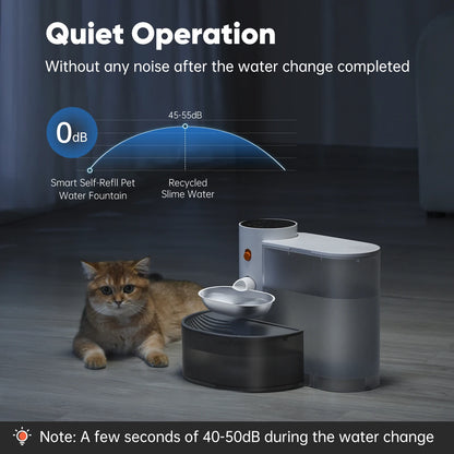 Wireless Stainless Steel Cat Water Fountain