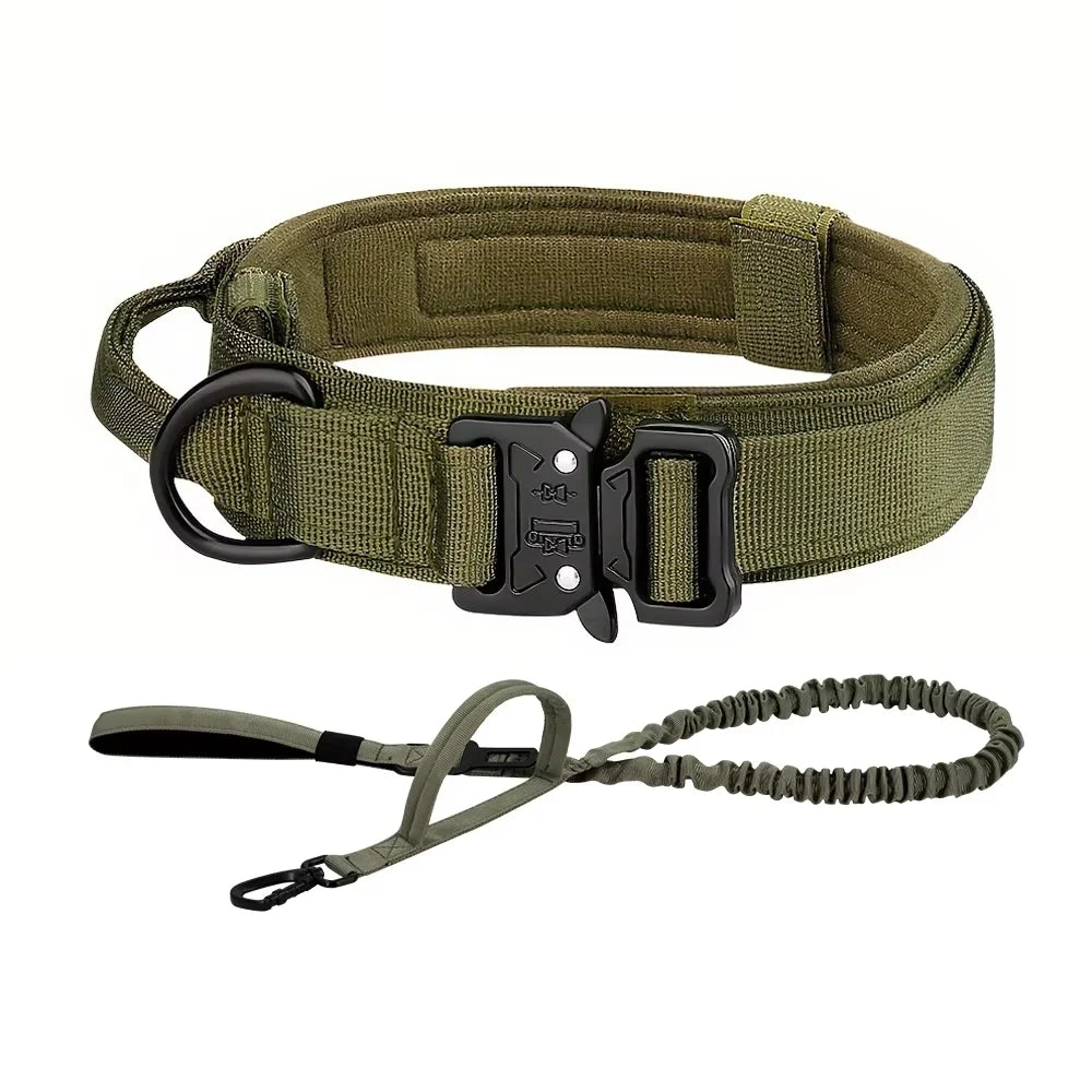 Adjustable Tactical Dog Collar & Leash Set