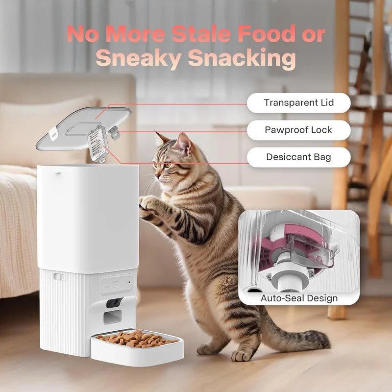 7L Smart Pet Feeder with HD Camera & WiFi