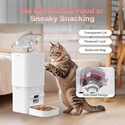 7L Smart Pet Feeder with HD Camera & WiFi