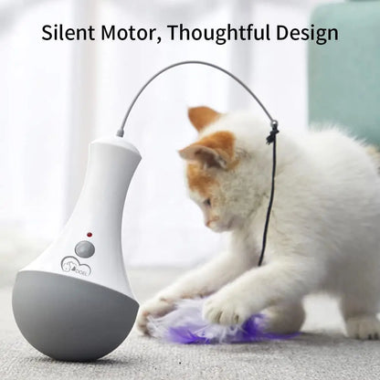 Interactive Feather Teaser Toy for Cats