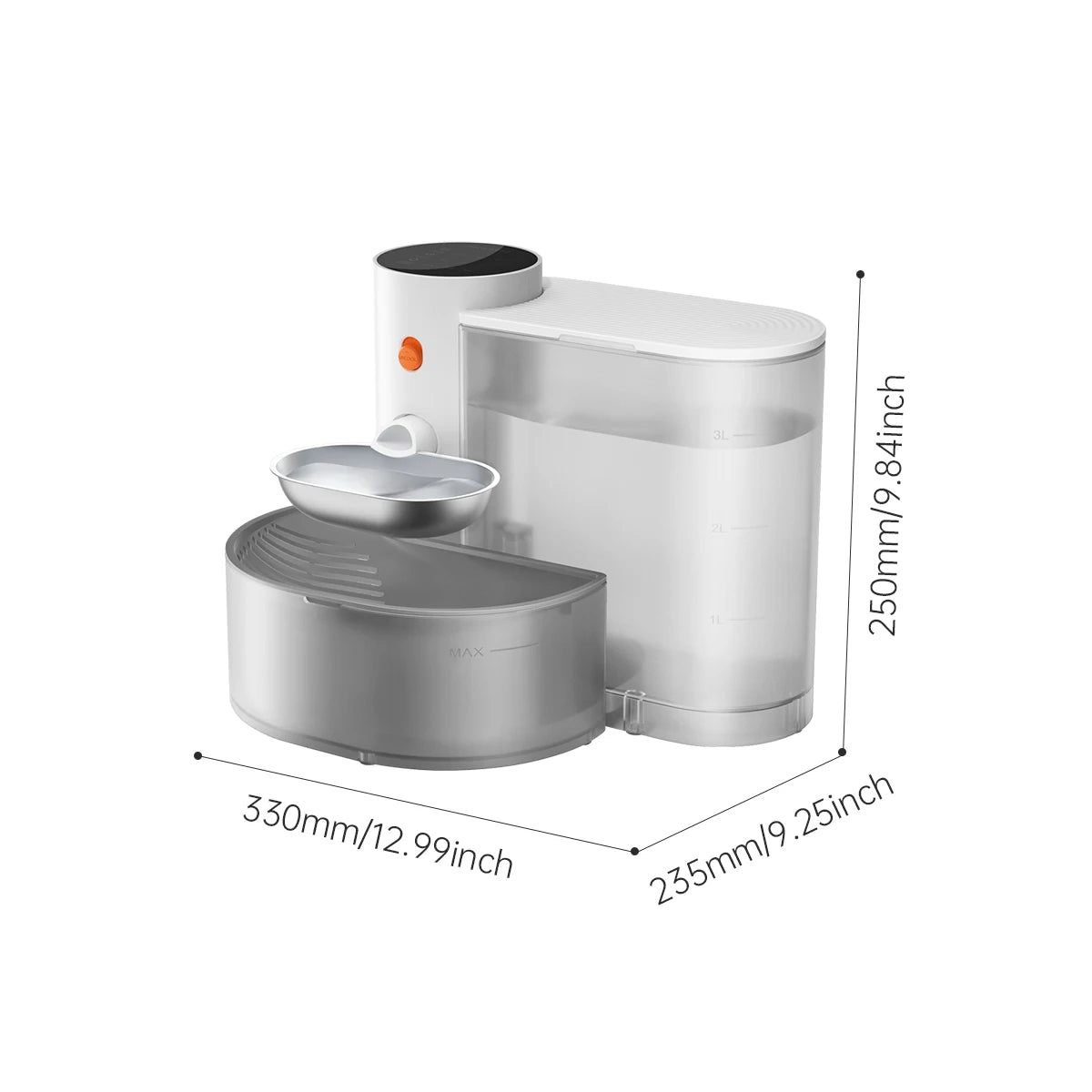 Wireless Stainless Steel Cat Water Fountain