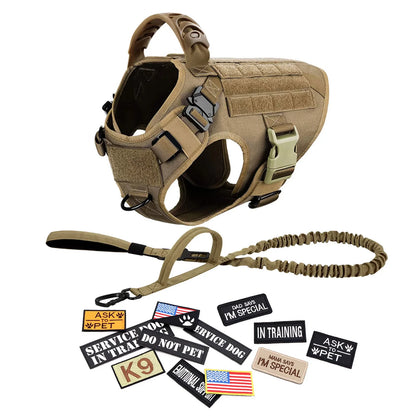 Tactical Dog Harness Set with Collar & Leash