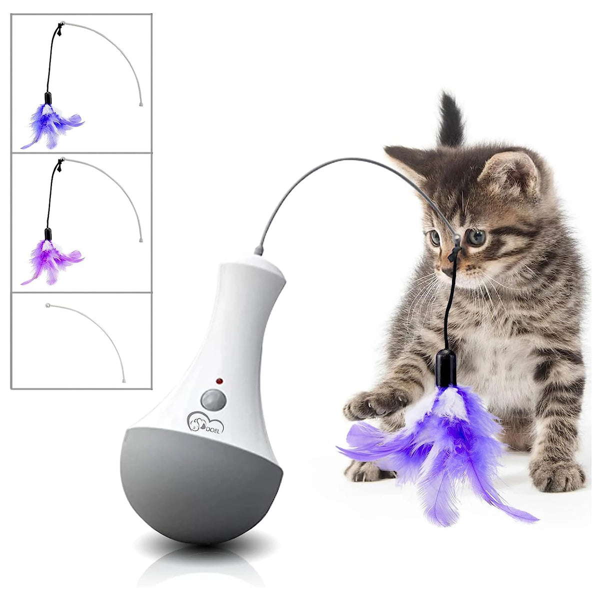 Interactive Feather Teaser Toy for Cats