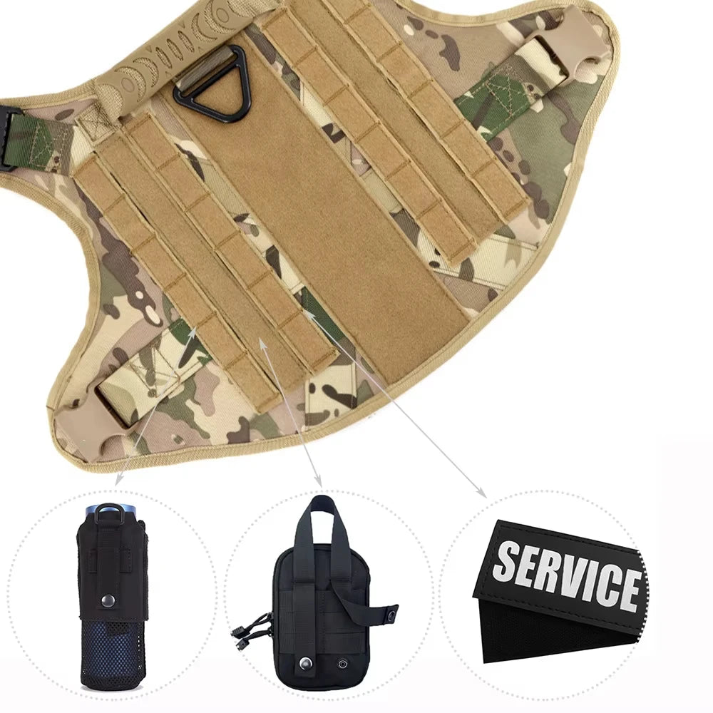 Tactical Dog Harness Set with Collar & Leash