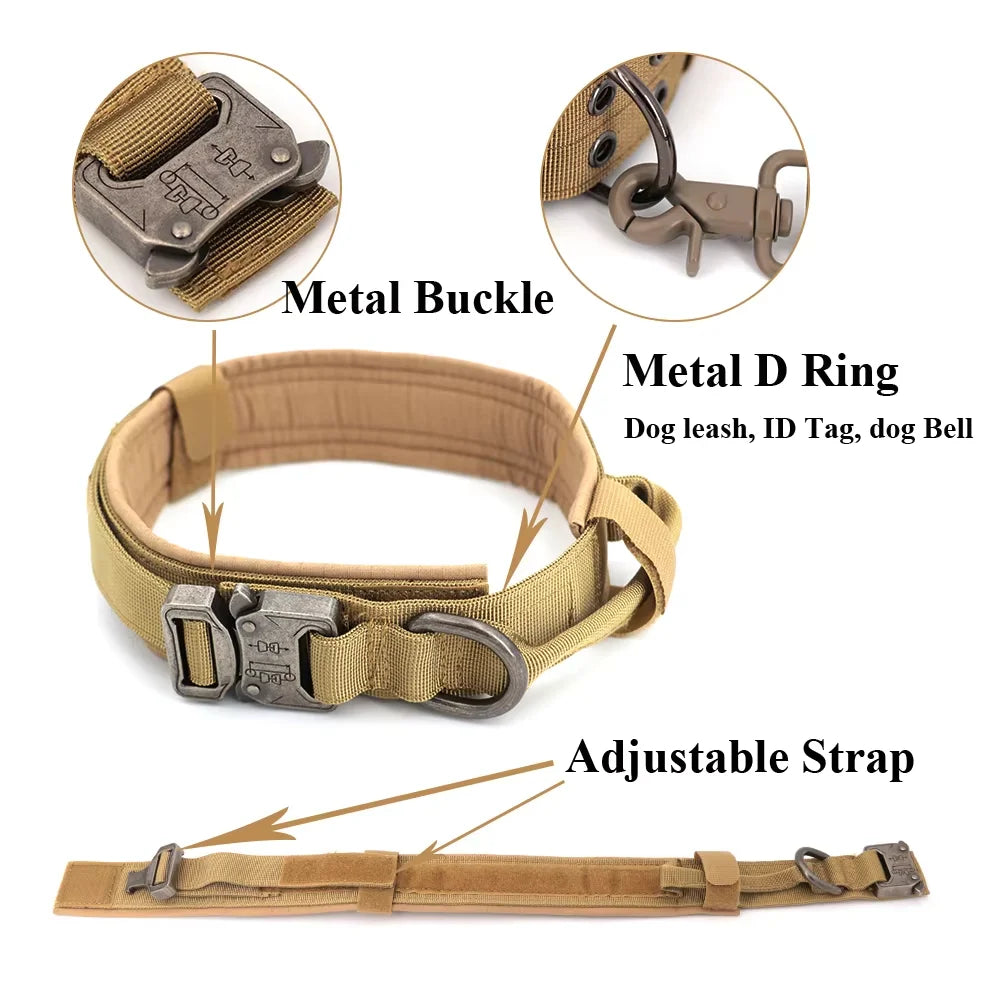 Adjustable Tactical Dog Collar & Leash Set
