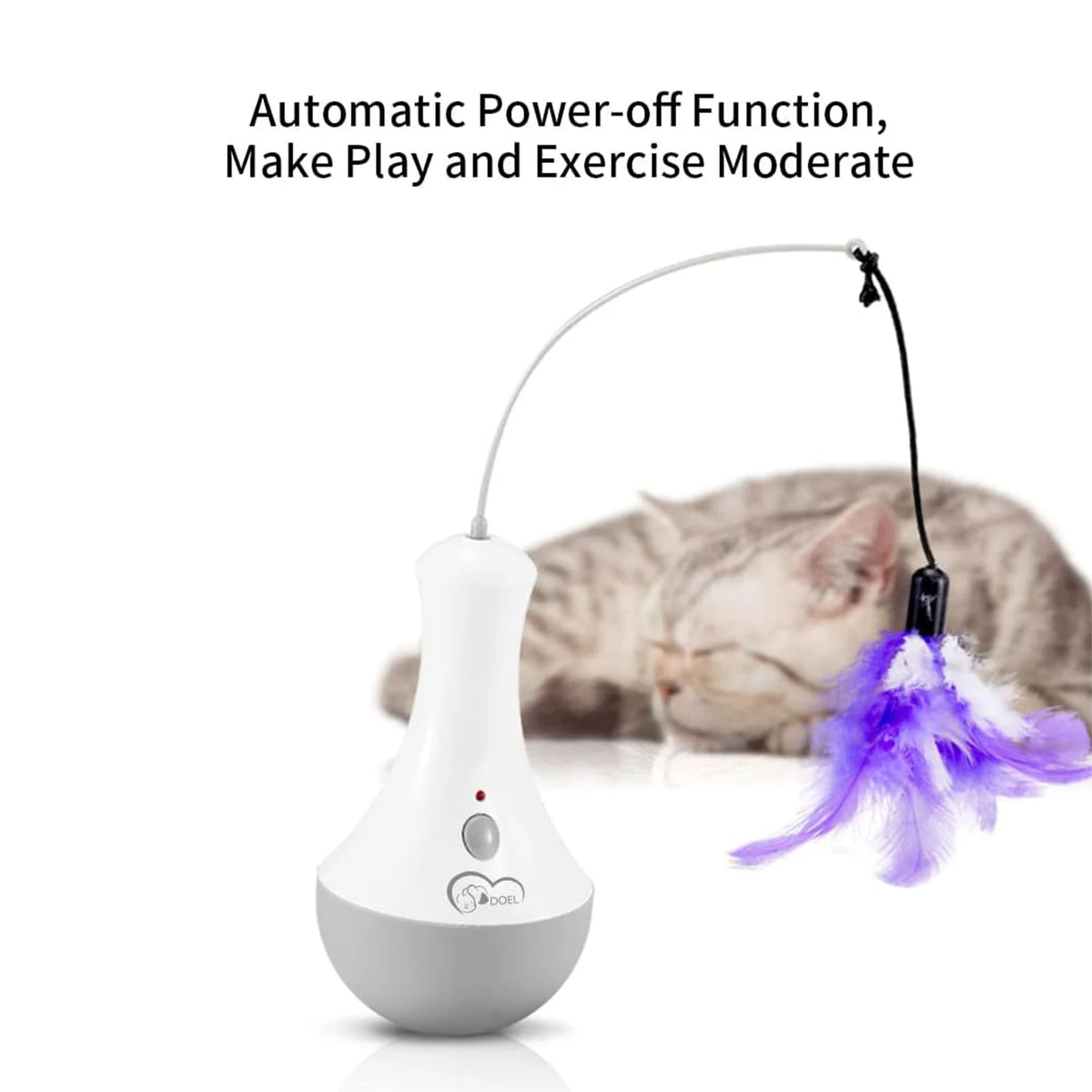 Interactive Feather Teaser Toy for Cats